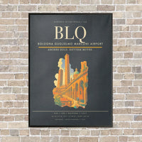 Thumbnail for Bologna Guglielmo Marconi Airport BLQ - Canvas Framed - Gray