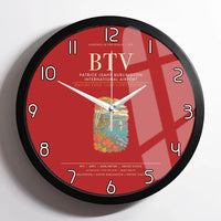 Thumbnail for Patrick Leahy Burlington International Airport BTV Wall-Clock Framed - Red