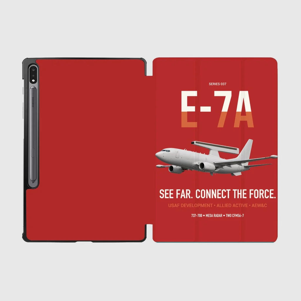 E-7A Wedgetail design on red samsung tablet tablet case