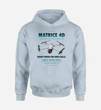 Thumbnail for DJI Matrice 4D design on light blue hoodie single side