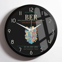 Thumbnail for Berlin Brandenburg Airport Willy Brandt BER Wall-Clock Framed - Black