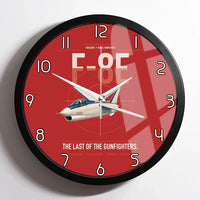 Thumbnail for F-8E Crusader design on red framed wall clock