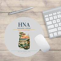 Thumbnail for Hanamaki Airport (HNA) design on light gray round mouse pad