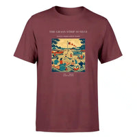 Thumbnail for VINTAGE G4241 - The Grass Strip Sunday - Premium T-Shirt design on darkred premium t shirt
