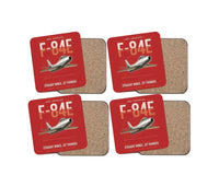 Thumbnail for F-84E Thunderjet design on red 4 pieces set coaster