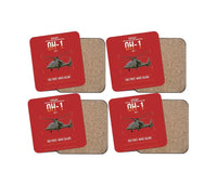 Thumbnail for Kawasaki OH-1 design on red 4 pieces set coaster