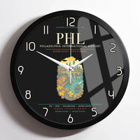 Thumbnail for Philadelphia International Airport PHL Wall-Clock Framed - Black