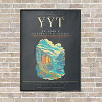 Thumbnail for St. John's International Airport YYT - Canvas Framed - Gray