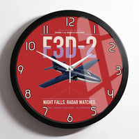 Thumbnail for F3D-2 Skyknight design on red framed wall clock