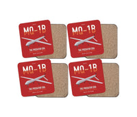 Thumbnail for MQ-1B Predator design on red 4 pieces set coaster