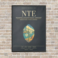 Thumbnail for Nantes Atlantique Airport NTE - Canvas Framed - Gray