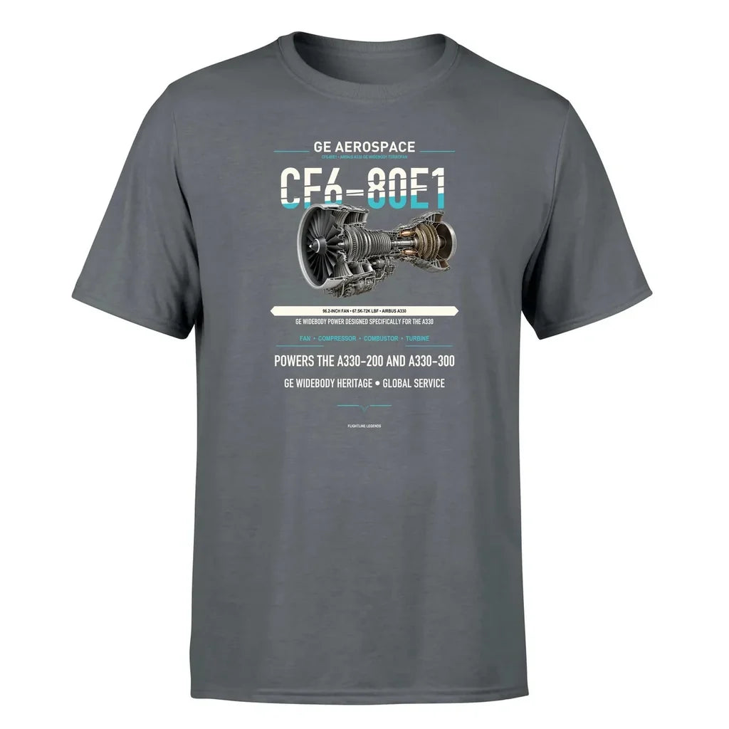CF6-80E1 design on gray single side