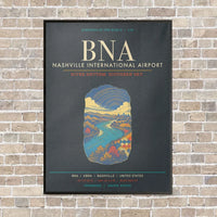 Thumbnail for Nashville International Airport BNA - Canvas Framed - Gray