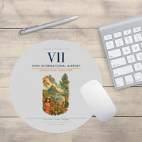 Thumbnail for Vinh International Airport (VII) design on light gray round mouse pad
