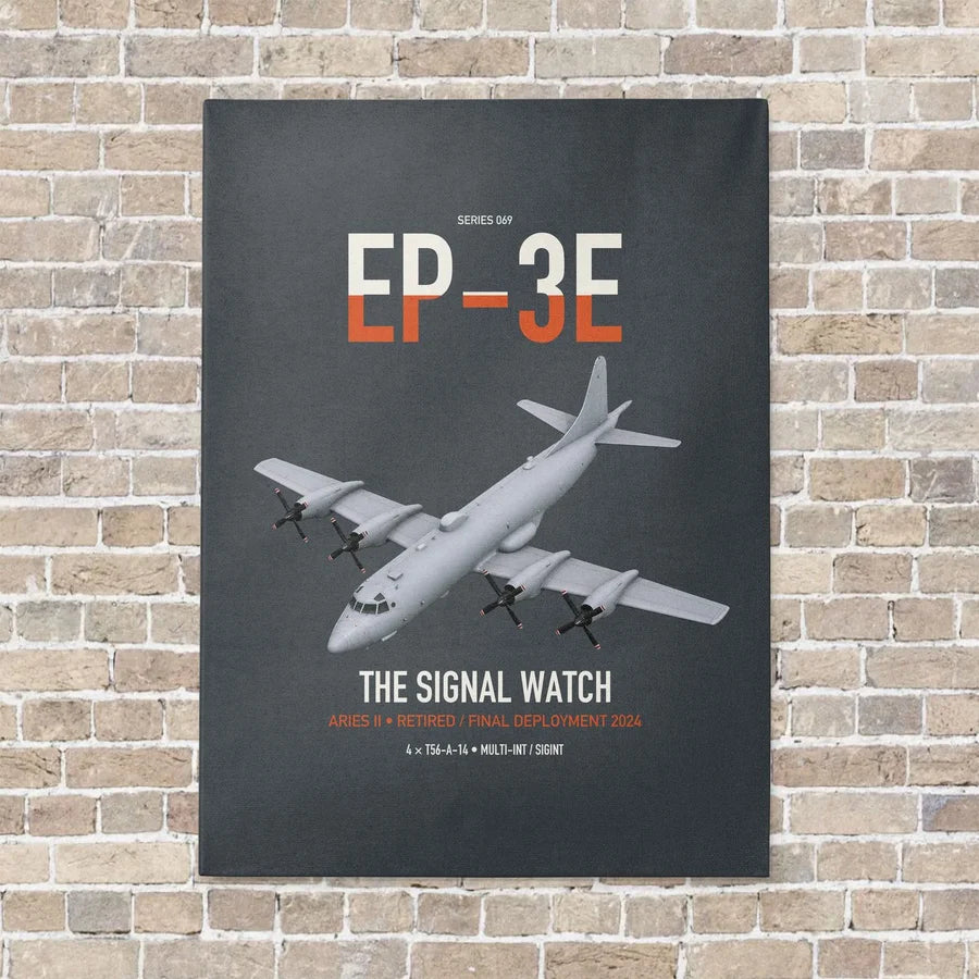 EP-3E ARIES II vertical canvas print - no frame - gray background