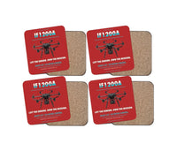Thumbnail for Inspired Flight IF1200A design on red 4 pieces set coaster