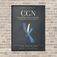 Thumbnail for Cologne Bonn Airport CGN - Canvas Framed - Gray