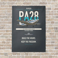 Thumbnail for Piper PA-28 Cherokee vertical canvas print - no frame - gray background