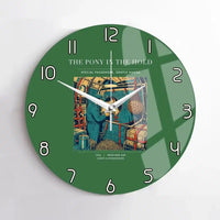 Thumbnail for VINTAGE G4235 - The Pony In The Hold - Designed Wall Clocks design on green no-frame