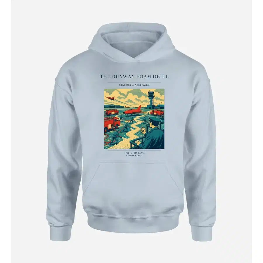 VINTAGE G4461 - The Runway Foam Drill - Premium Hoodie design on lightblue premium