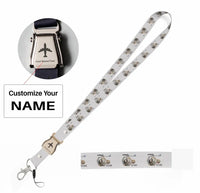 Thumbnail for Airbus A320 & V2500 Engine seat belt lanyard - white with name