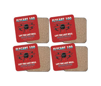 Thumbnail for DJI FlyCart 100 design on red 4 pieces set coaster