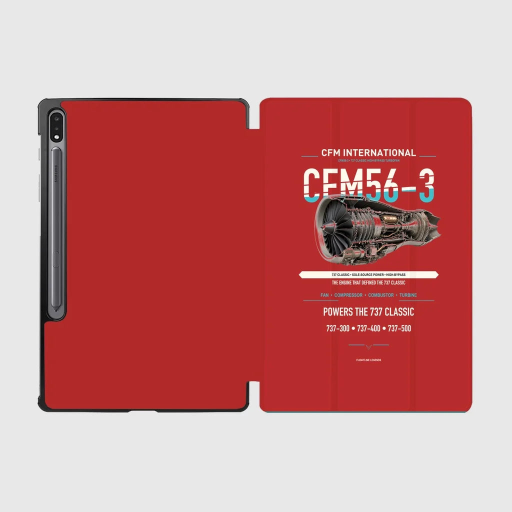 CFM56-3 design on red samsung tablet tablet case