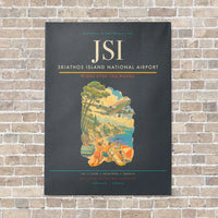 Thumbnail for Skiathos Island National Airport JSI vertical canvas print - no frame - gray background