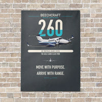 Thumbnail for Beechcraft King Air 260 vertical canvas print - no frame - gray background