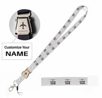 Thumbnail for Cessna 208 & Plane seat belt lanyard - white with name