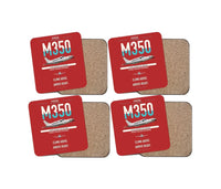 Thumbnail for Piper M350 design on red 4 pieces set coaster