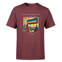 Thumbnail for VINTAGE G4302 - The Flight Board Flutter - Premium T-Shirt design on darkred premium t shirt
