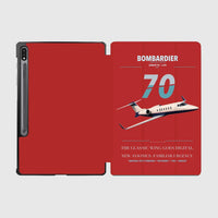 Thumbnail for Bombardier Learjet 70 design on red samsung tablet tablet case