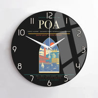 Thumbnail for Porto Alegre - Salgado Filho International Airport POA Wall-Clock No-Frame - Black