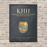 Thumbnail for Kaohsiung International Airport KHH - Canvas Framed - Gray