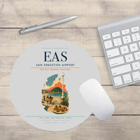 Thumbnail for San Sebastián Airport (EAS) design on light gray round mouse pad
