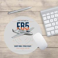 Thumbnail for de Havilland Vampire FB5 design on light gray round mouse pad