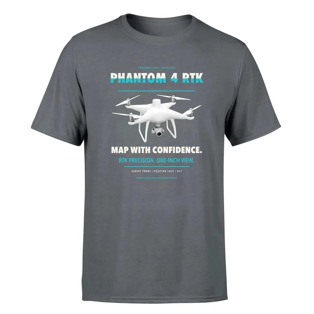 DJI Phantom 4 RTK design on gray single side
