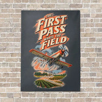 Thumbnail for The First Pass Wakes The Field vertical canvas print - no frame - gray background