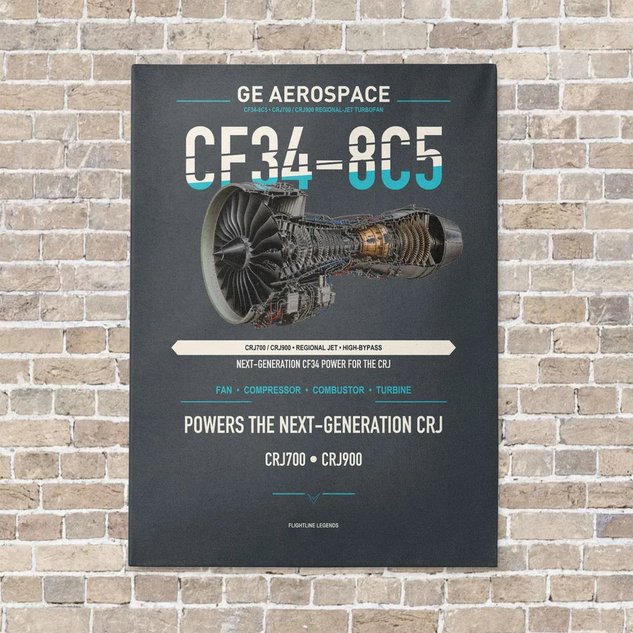 CF34-8C5 vertical canvas print - no frame - gray background