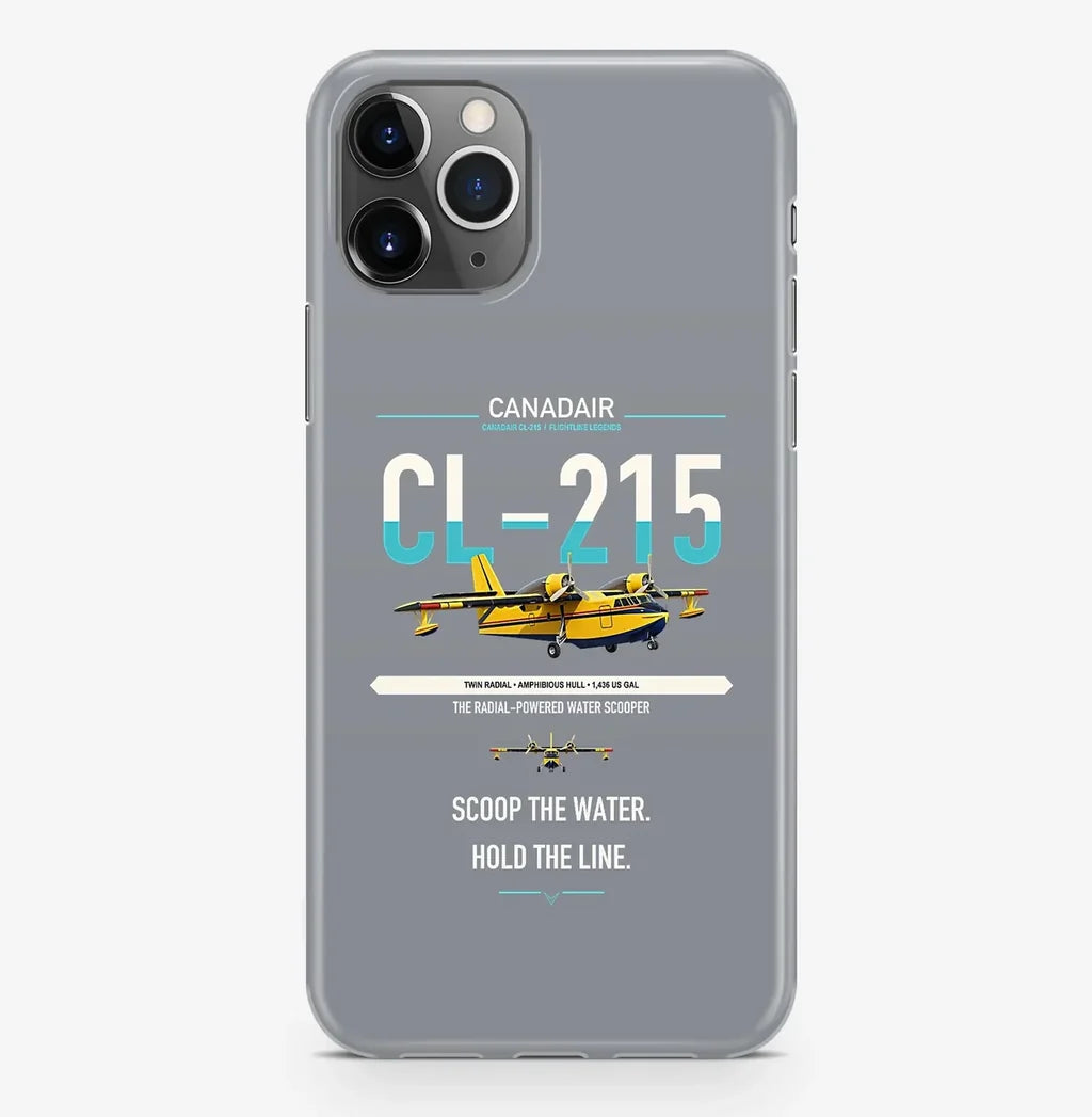 Canadair CL-215 design on gray magsafe iphone case, for iPhone Pro Max