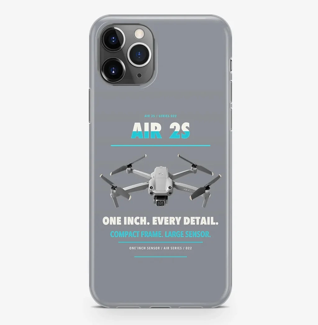 DJI Air 2S Case ProMax design on gray iphone case promax