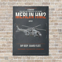 Thumbnail for Leonardo AW101 Merlin HM2 vertical canvas print - no frame - gray background