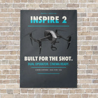 Thumbnail for DJI Inspire 2 vertical canvas print - no frame - gray background