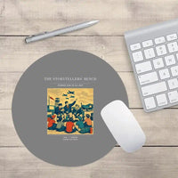 Thumbnail for VINTAGE G4430 - The Storytellers' Bench - Designed Mouse Pads design on gray round