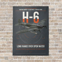 Thumbnail for Heinkel He 111H-6 vertical canvas print - no frame - gray background