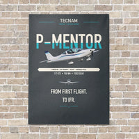 Thumbnail for Tecnam P-Mentor vertical canvas print - no frame - gray background
