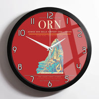 Thumbnail for Ahmed Ben Bella Airport (ORN) design on red framed wall clock
