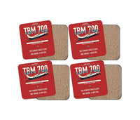 Thumbnail for Socata TBM 700 design on red 4 pieces set coaster
