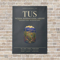 Thumbnail for Tucson International Airport TUS vertical canvas print - no frame - gray background